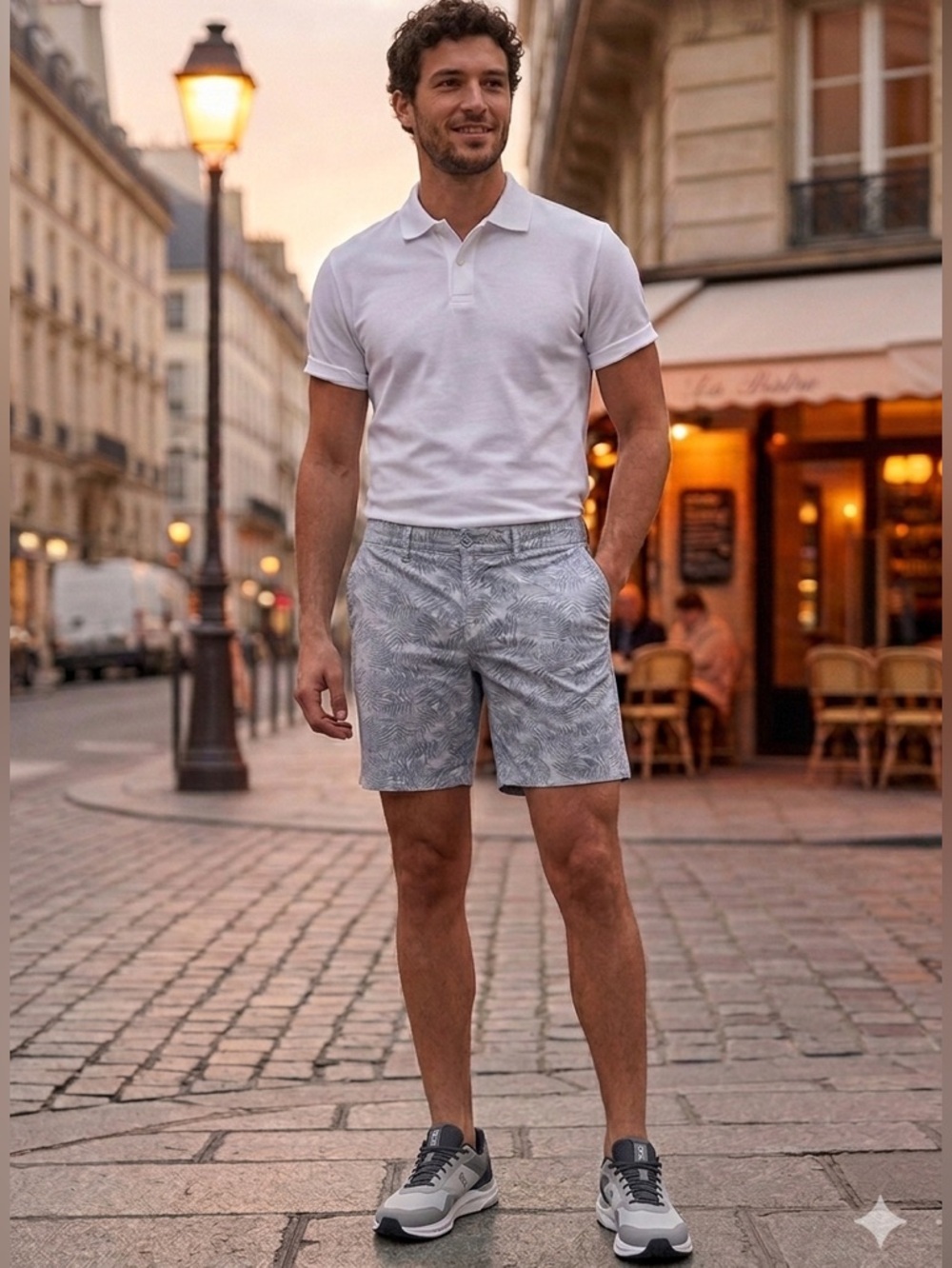 Daniel Cremieux | Blue Botanical  Flat Front Shorts | Sz 33